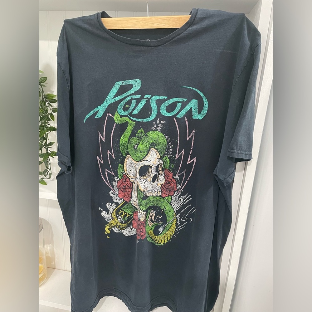 XXL POISON Black Oversized Graphic Tee T-Shirt